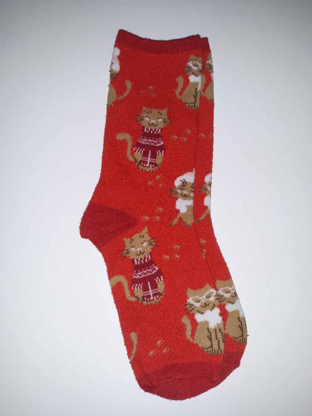 Brand New Without Tags American Eagle "Feline Festive" Christmas Crew Socks